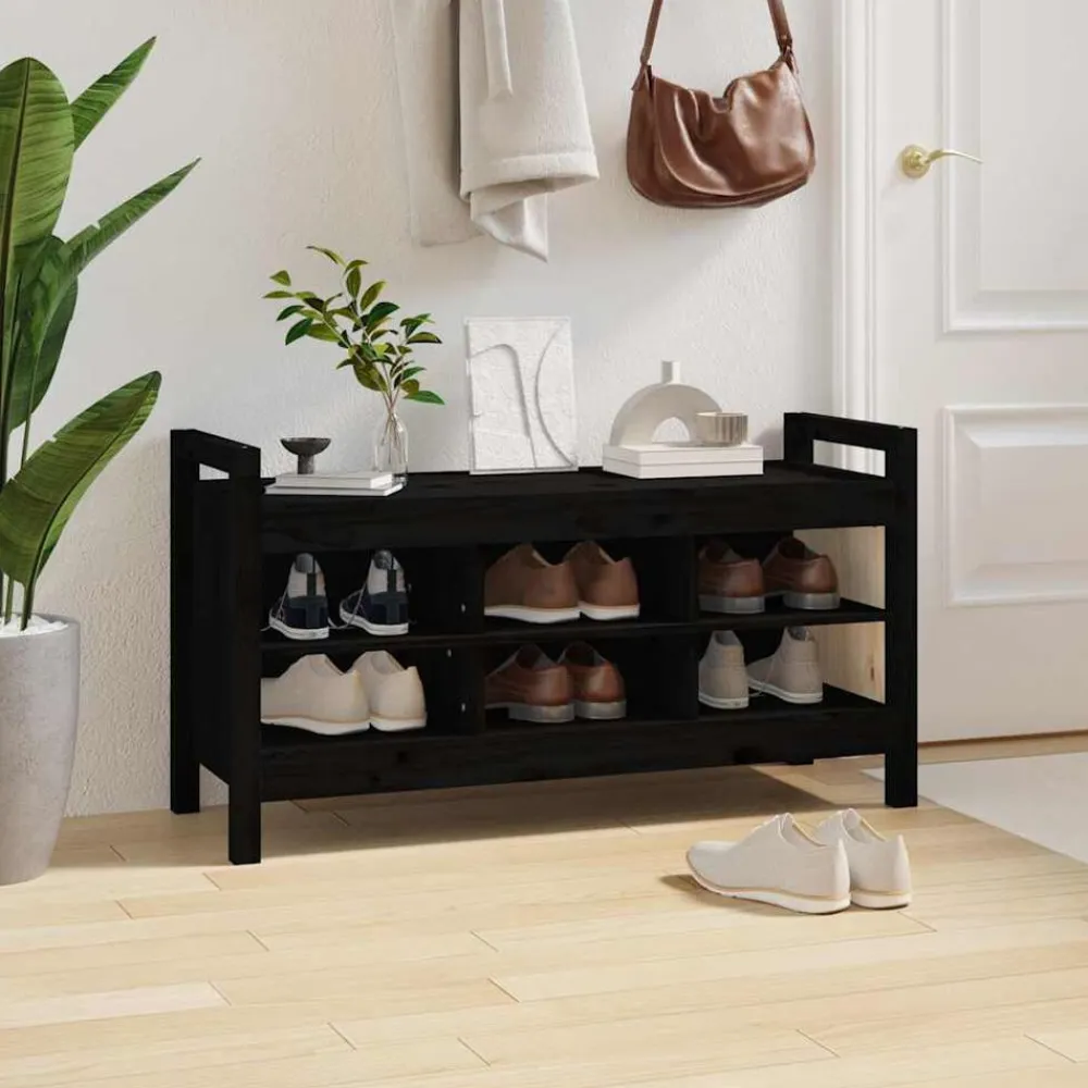 vidaXL Bancos-Banco de recibidor madera maciza de pino 110x40x60 cm
