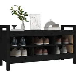 vidaXL Bancos-Banco de recibidor madera maciza de pino 110x40x60 cm