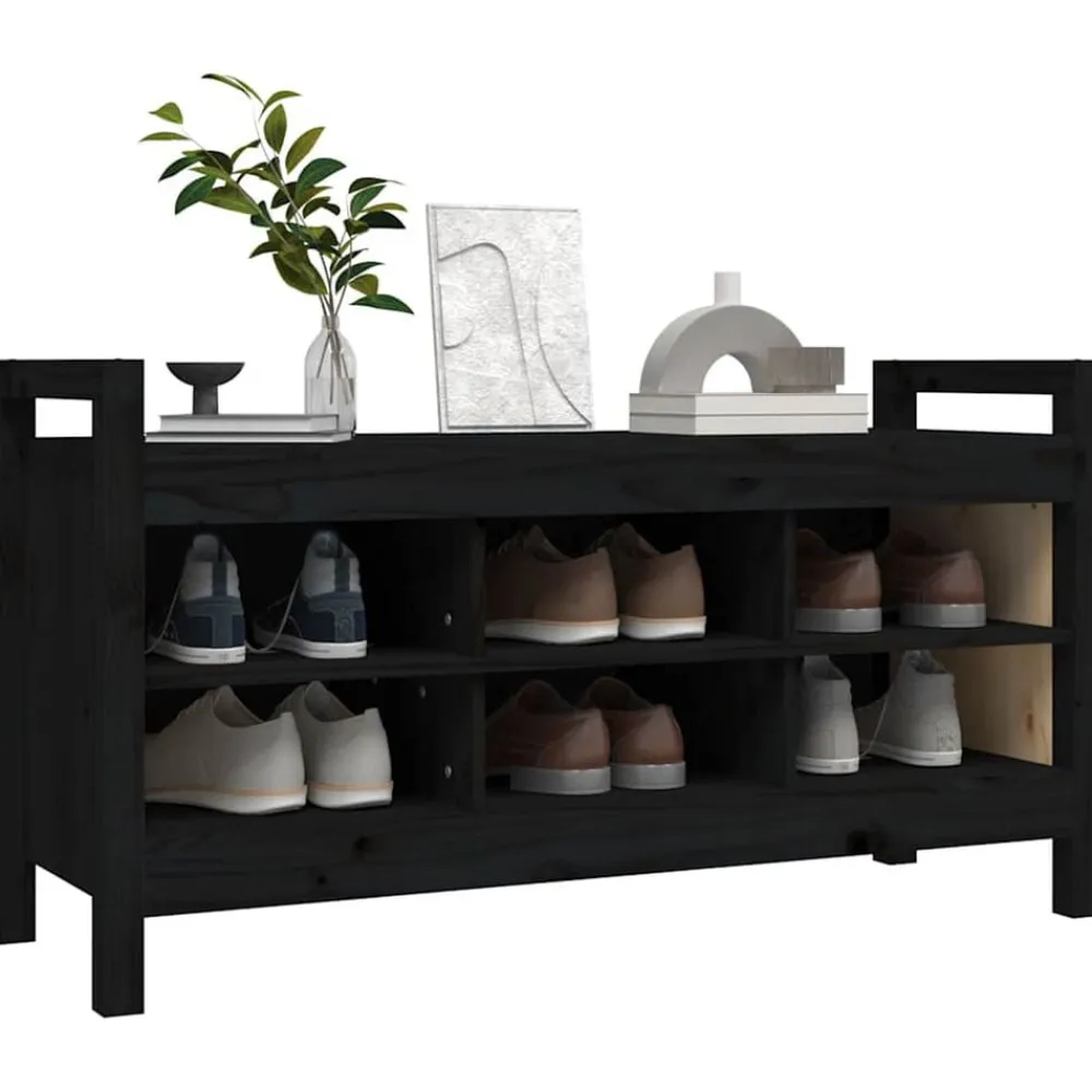 vidaXL Bancos-Banco de recibidor madera maciza de pino 110x40x60 cm