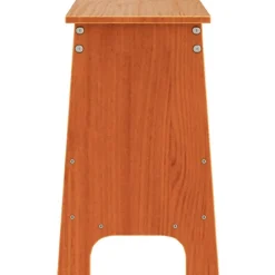 vidaXL Bancos-Banco de recibidor madera maciza pino marrón cera 60x28x45 cm