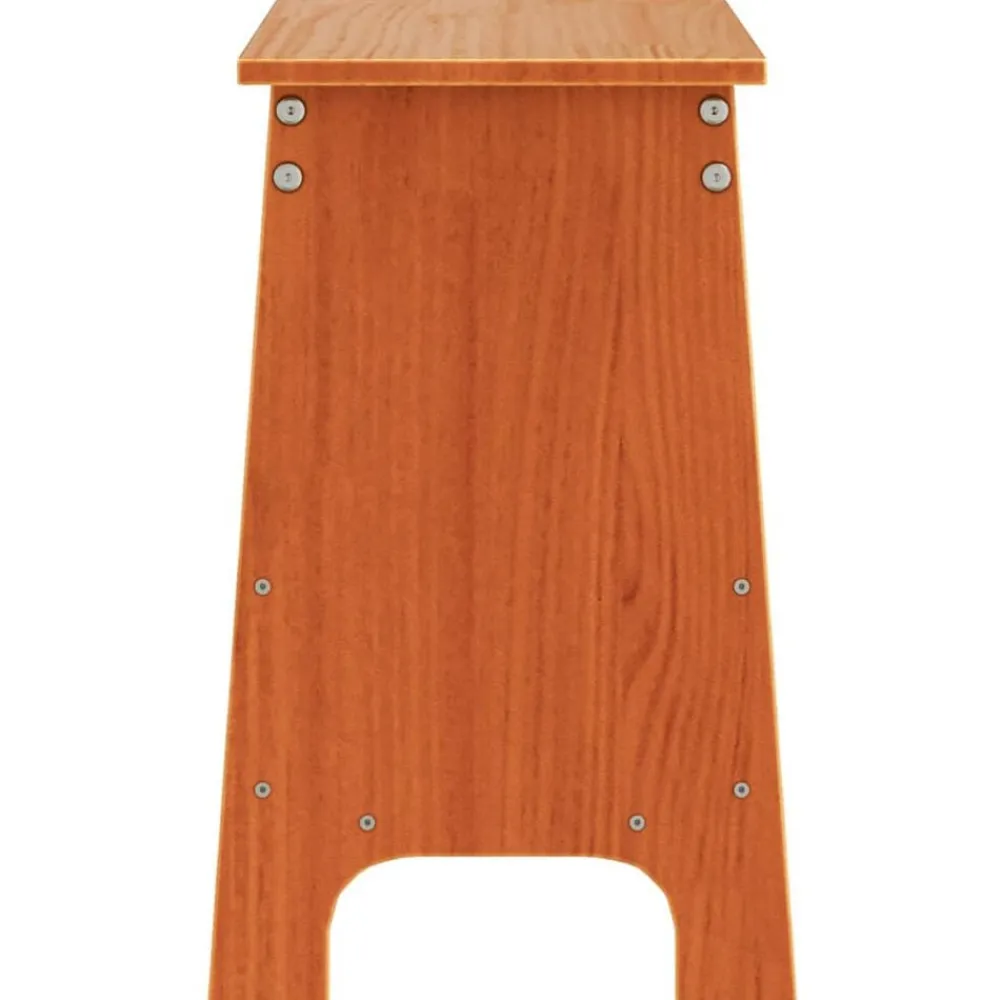 vidaXL Bancos-Banco de recibidor madera maciza pino marrón cera 60x28x45 cm