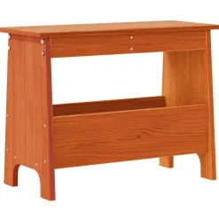 vidaXL Bancos-Banco de recibidor madera maciza pino marrón cera 60x28x45 cm