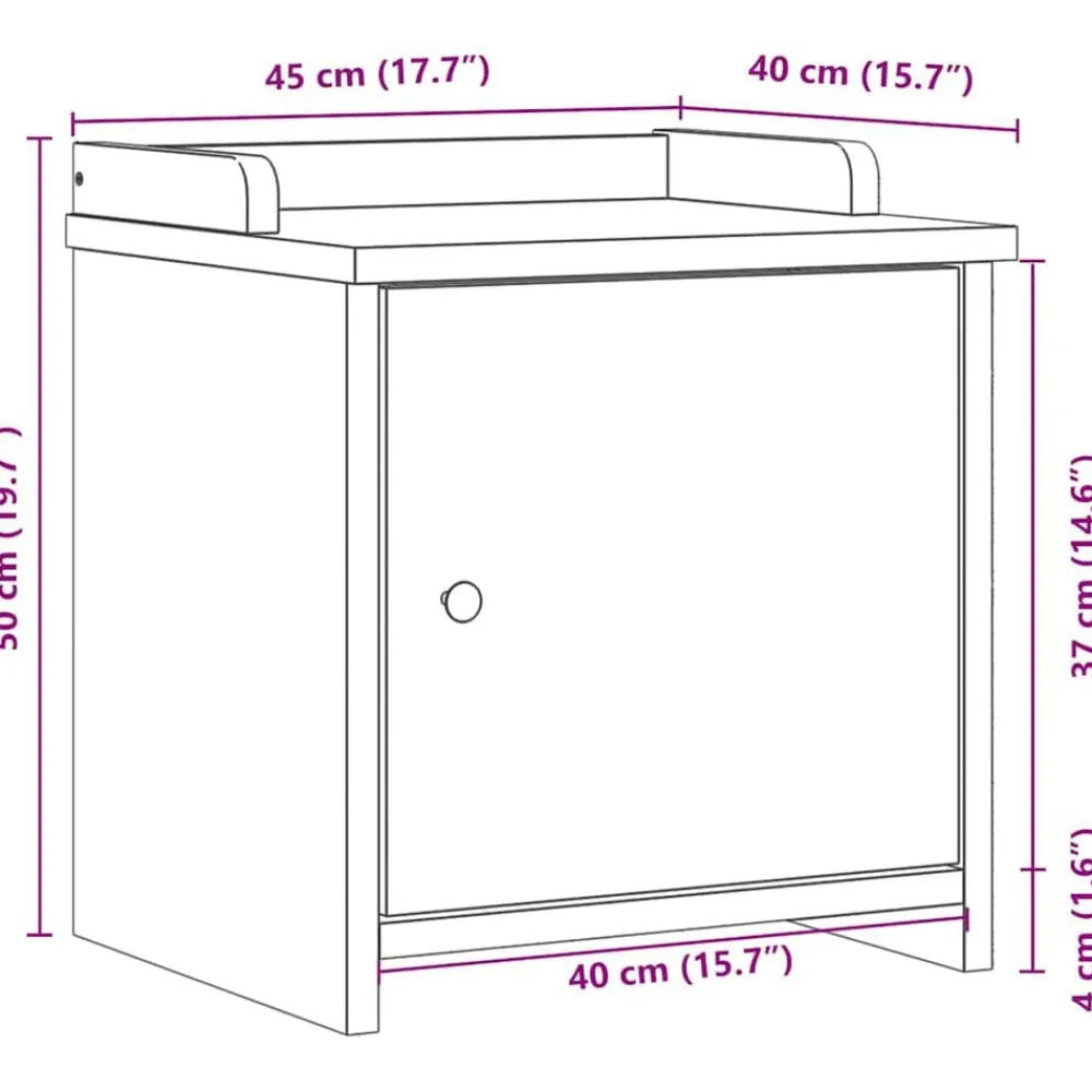 vidaXL Bancos-Banco de recibidor SANDNES madera maciza de pino 45x40x50 cm