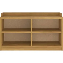 vidaXL Banco de recibidor SANDNES madera maciza de pino 87x40x50 cm Acabado de nogal Clearance
