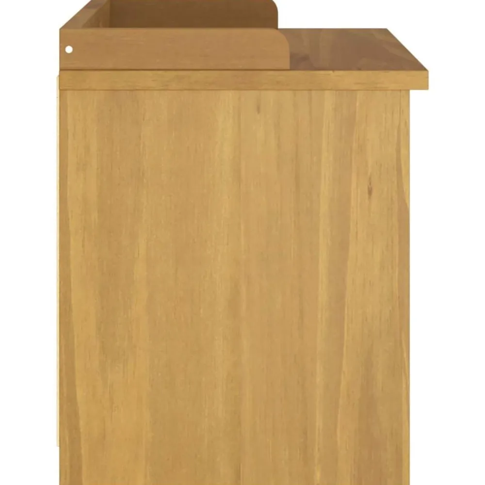 vidaXL Banco de recibidor SANDNES madera maciza de pino 87x40x50 cm Acabado de nogal Clearance