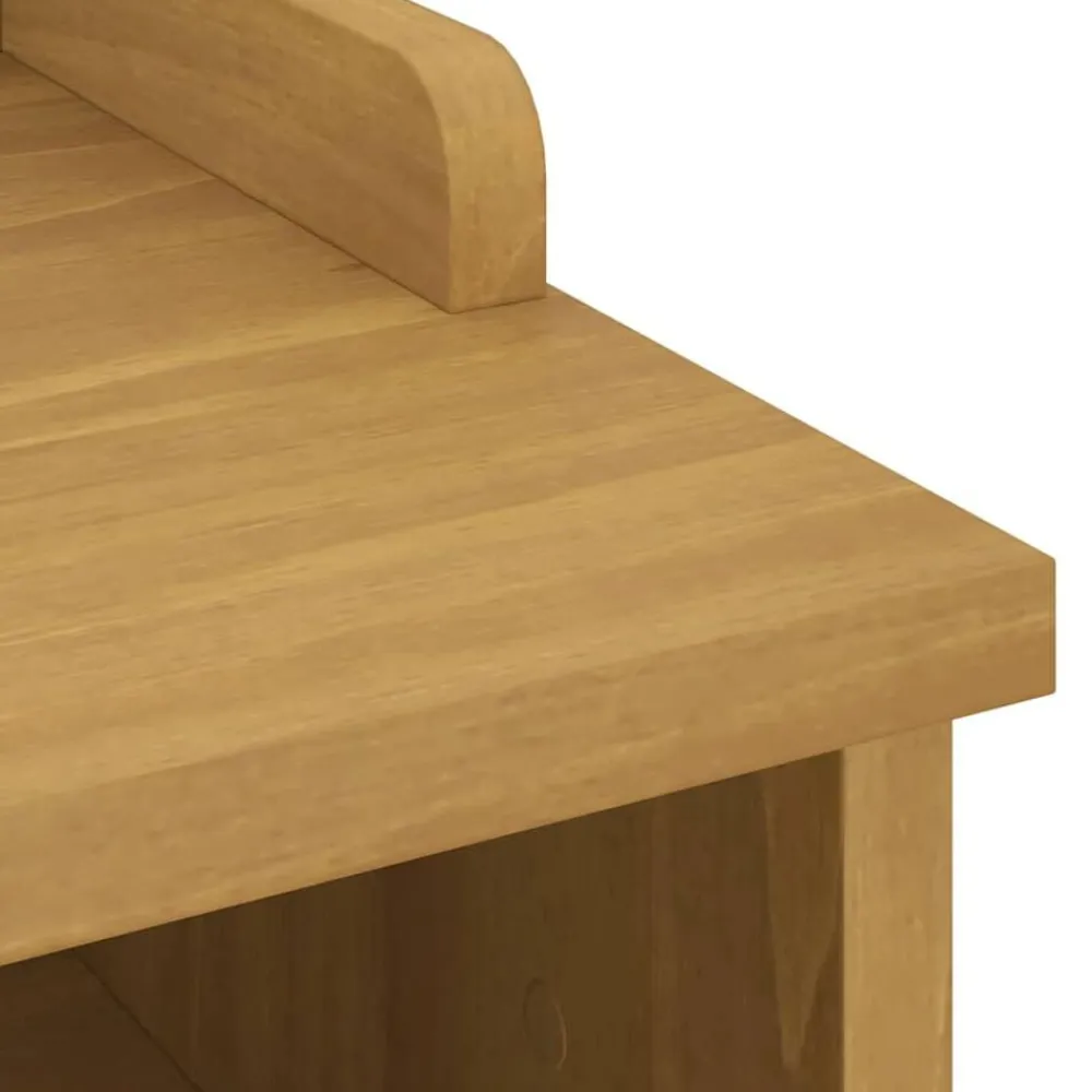 vidaXL Banco de recibidor SANDNES madera maciza de pino 87x40x50 cm Acabado de nogal Clearance