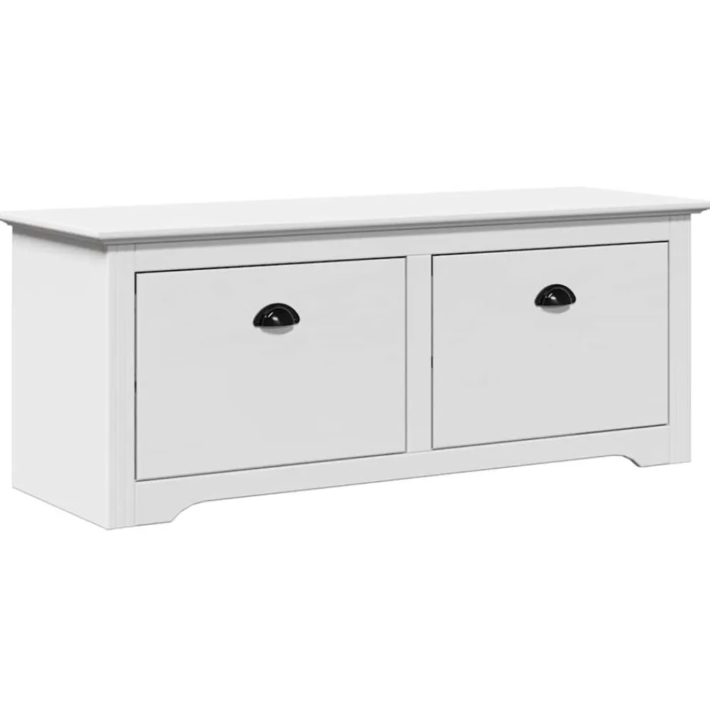 vidaXL Banco de recibidor BODO 114x40x45 cm Blanco New