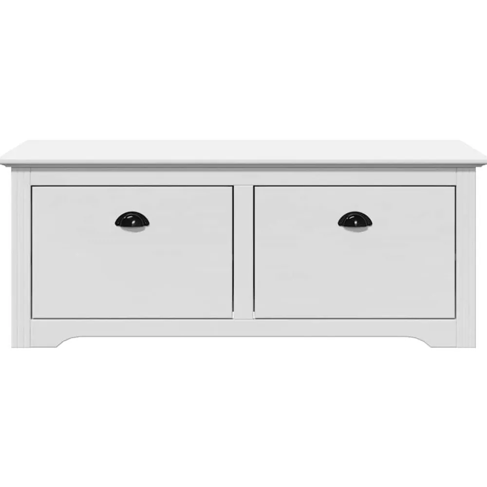 vidaXL Banco de recibidor BODO 114x40x45 cm Blanco New