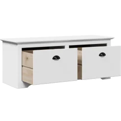 vidaXL Banco de recibidor BODO 114x40x45 cm Blanco New