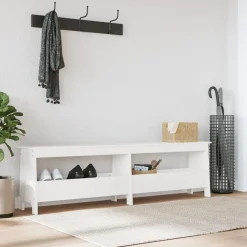 vidaXL Bancos-Banco de recibidor madera maciza de pino 160x28x45 cm