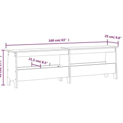 vidaXL Bancos-Banco de recibidor madera maciza de pino 160x28x45 cm
