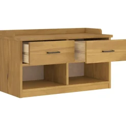 vidaXL Bancos-Banco de recibidor SANDNES madera maciza de pino 87x40x50 cm