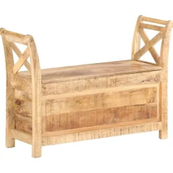 vidaXL Banco de recibidor madera maciza de mango 103x33x72 cm