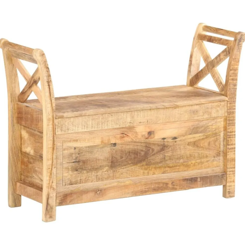 vidaXL Banco de recibidor madera maciza de mango 103x33x72 cm