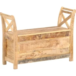 vidaXL Banco de recibidor madera maciza de mango 103x33x72 cm
