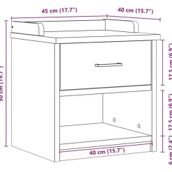 vidaXL Bancos-Banco de recibidor SANDNES madera maciza pino 45x40x50cm