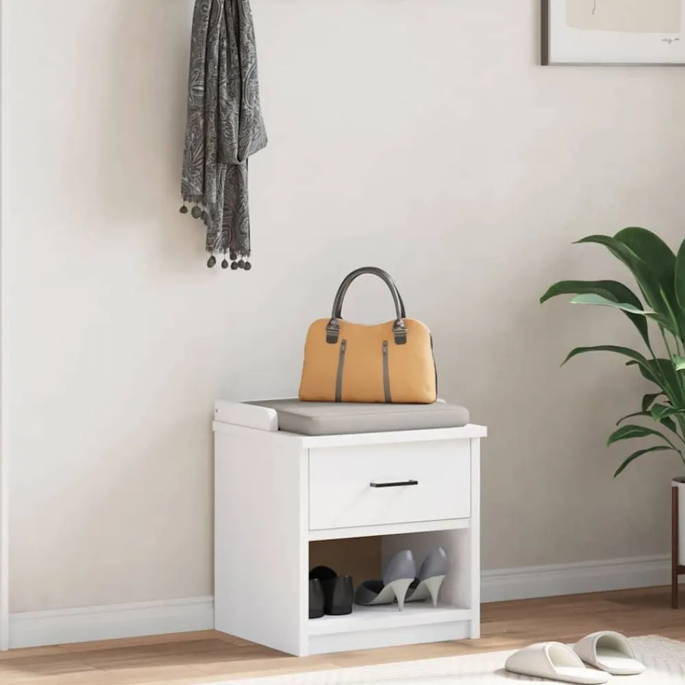 vidaXL Bancos-Banco de recibidor SANDNES madera maciza pino 45x40x50cm