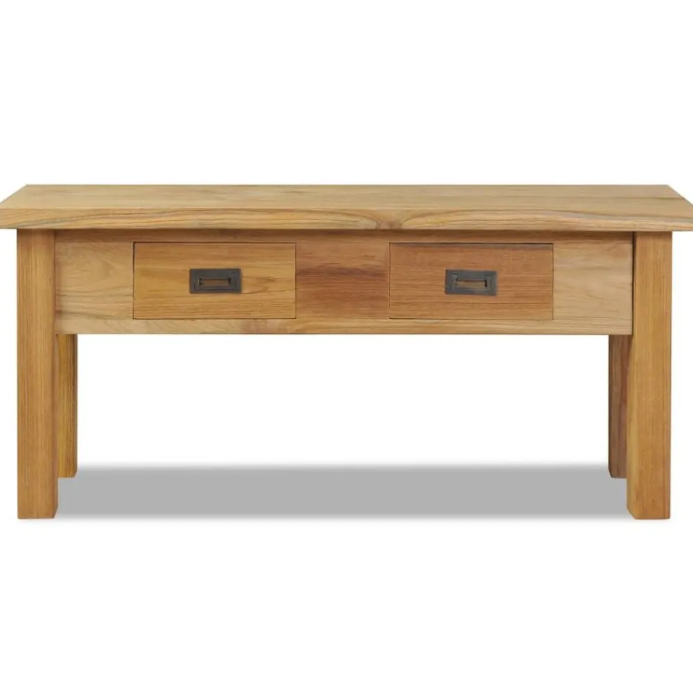 vidaXL Bancos-Banco de recibidor de madera de teca maciza 90x30x40 cm