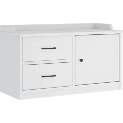 vidaXL Bancos-Banco de recibidor SANDNES madera maciza pino 87x40x50cm