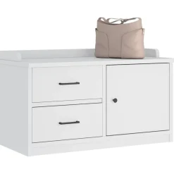 vidaXL Bancos-Banco de recibidor SANDNES madera maciza pino 87x40x50cm