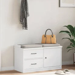 vidaXL Bancos-Banco de recibidor SANDNES madera maciza pino 87x40x50cm