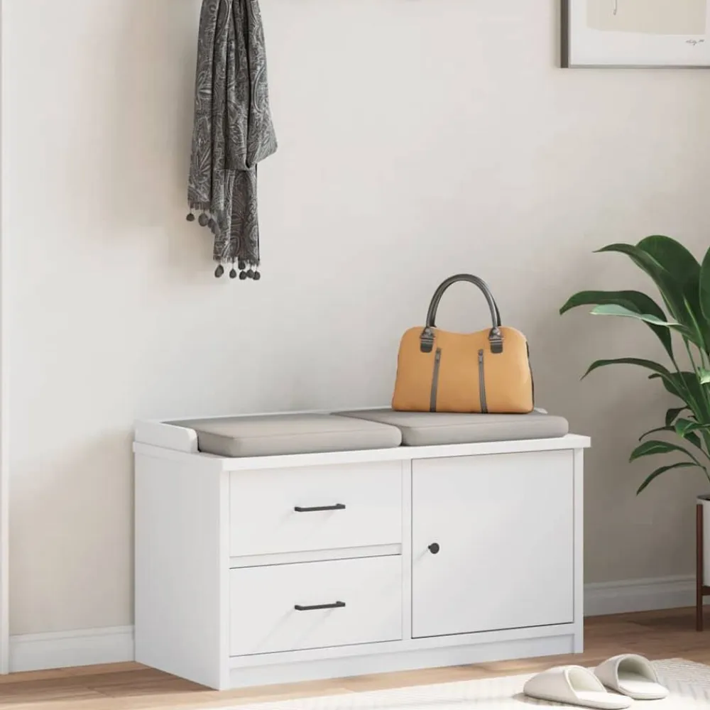 vidaXL Bancos-Banco de recibidor SANDNES madera maciza pino 87x40x50cm