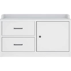 vidaXL Bancos-Banco de recibidor SANDNES madera maciza pino 87x40x50cm