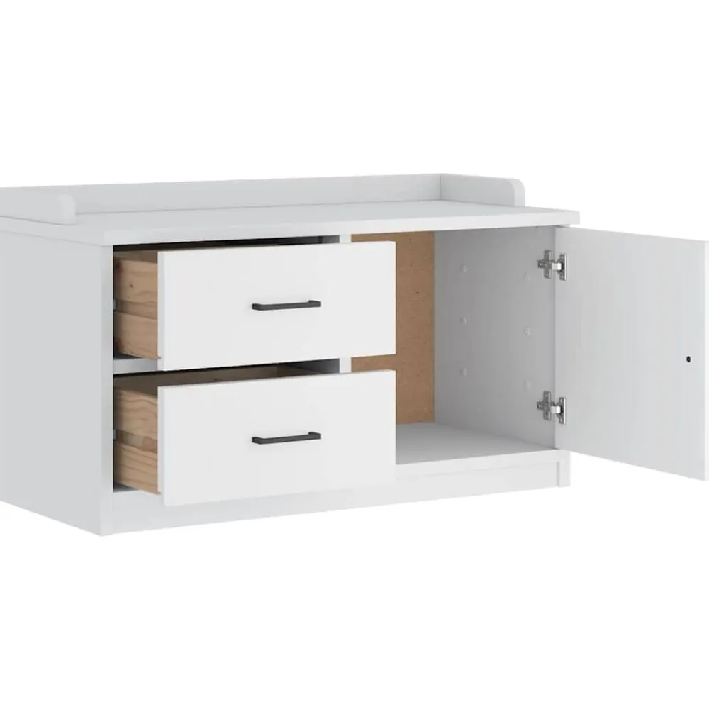 vidaXL Bancos-Banco de recibidor SANDNES madera maciza pino 87x40x50cm