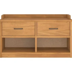 vidaXL Bancos-Banco de recibidor SANDNES madera maciza de pino 87x40x50 cm