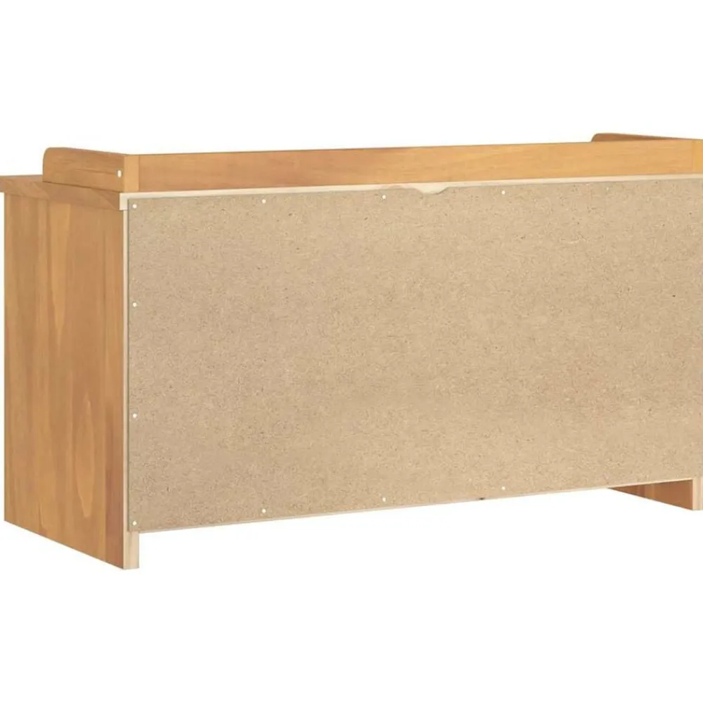 vidaXL Bancos-Banco de recibidor SANDNES madera maciza de pino 87x40x50 cm