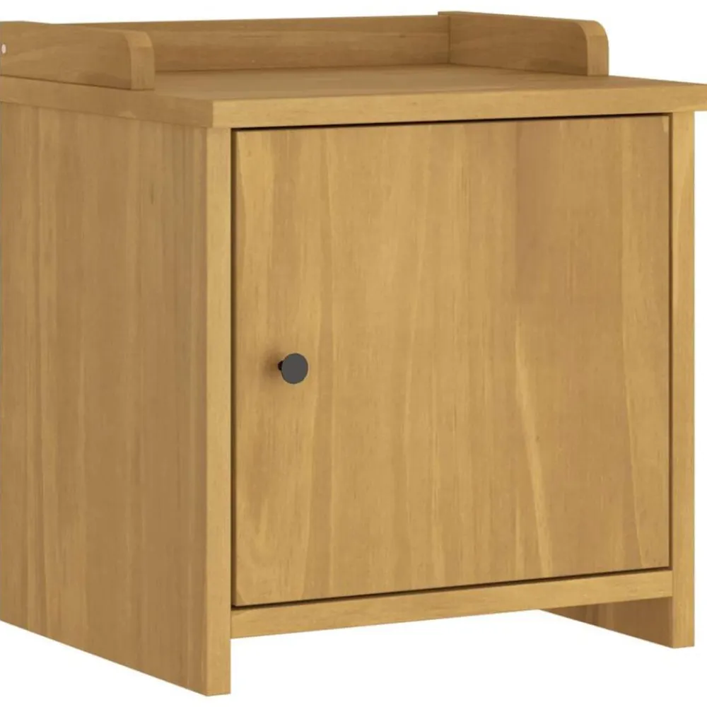vidaXL Banco de recibidor SANDNES madera maciza de pino 45x40x50 cm Acabado de nogal Hot