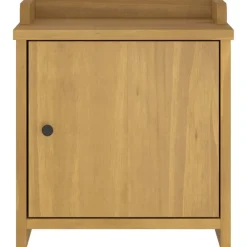 vidaXL Banco de recibidor SANDNES madera maciza de pino 45x40x50 cm Acabado de nogal Hot