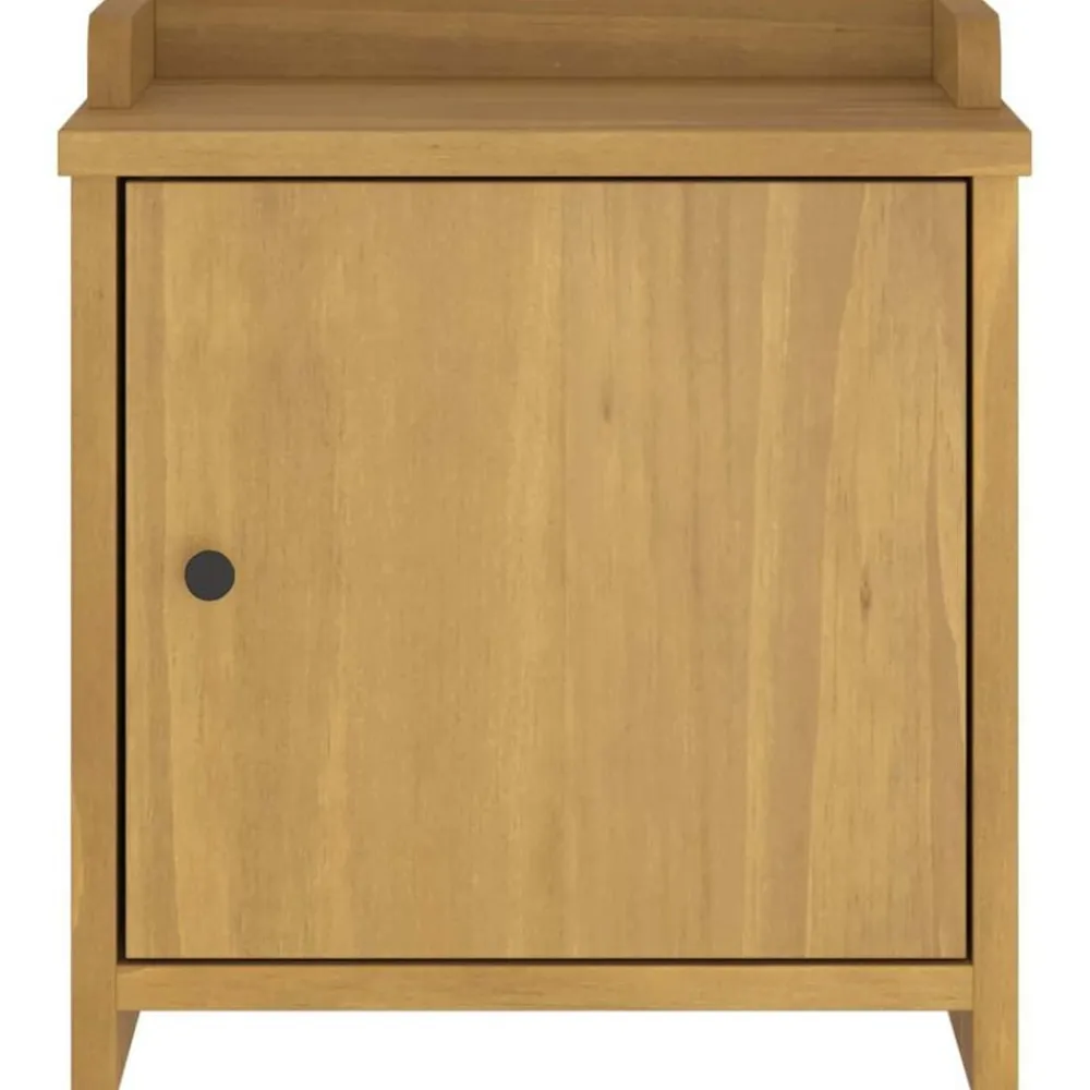 vidaXL Banco de recibidor SANDNES madera maciza de pino 45x40x50 cm Acabado de nogal Hot