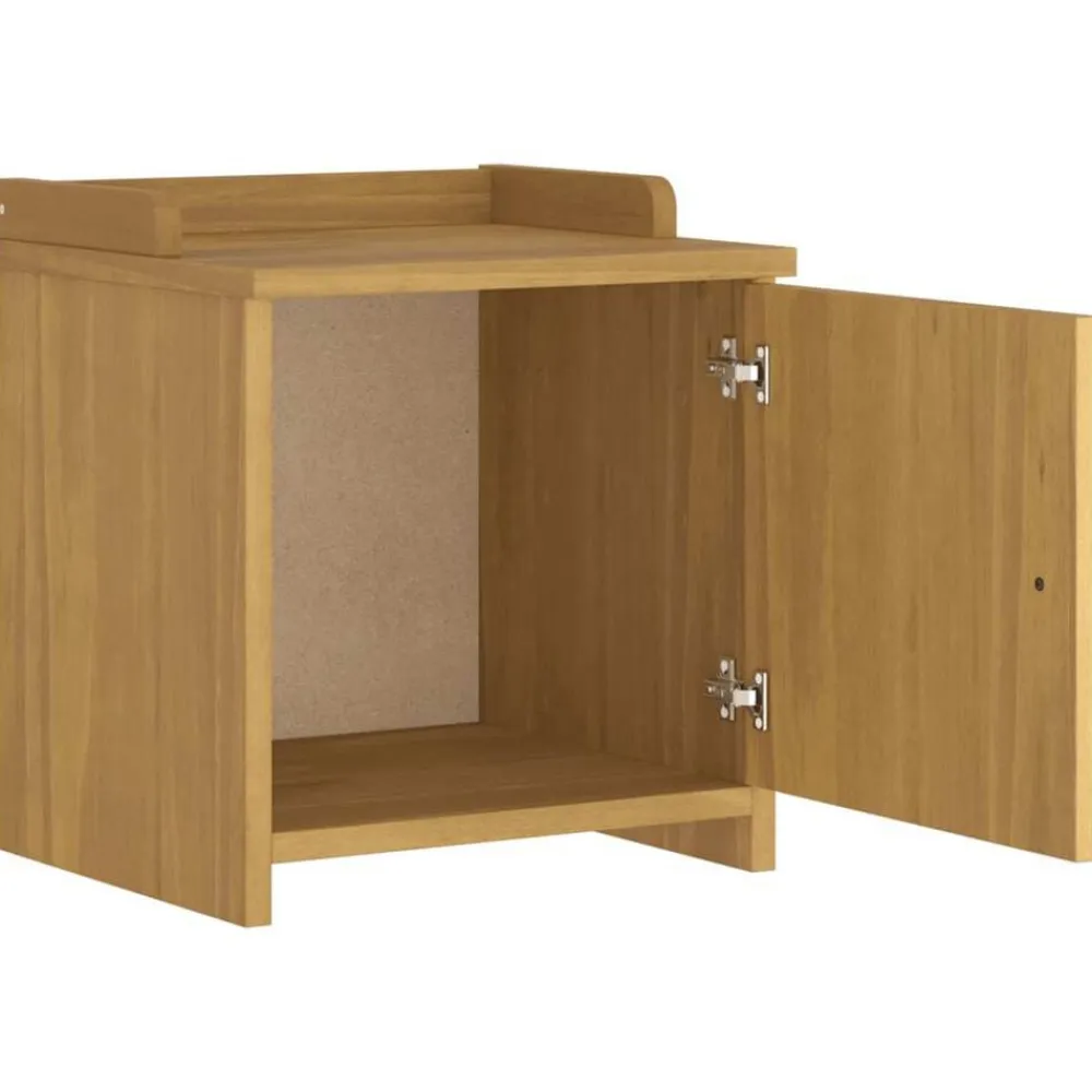 vidaXL Banco de recibidor SANDNES madera maciza de pino 45x40x50 cm Acabado de nogal Hot