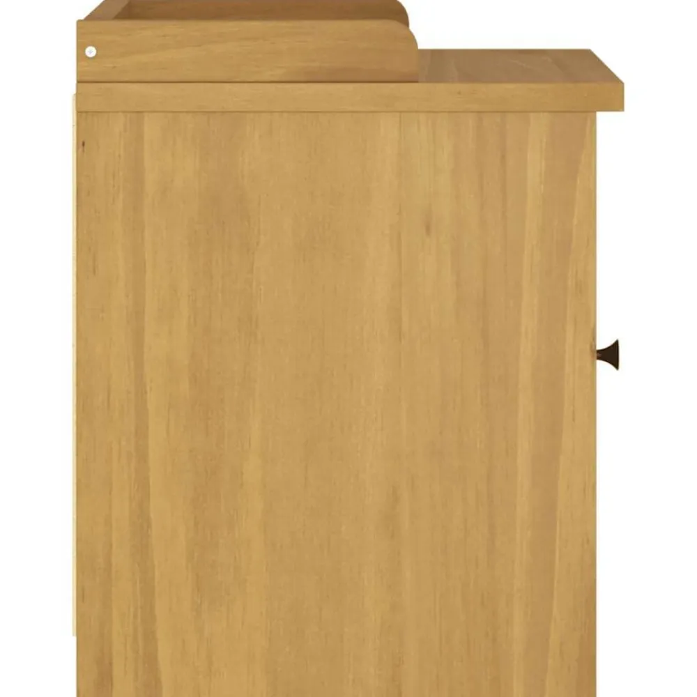 vidaXL Banco de recibidor SANDNES madera maciza de pino 45x40x50 cm Acabado de nogal Hot