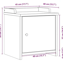 vidaXL Banco de recibidor SANDNES madera maciza de pino 45x40x50 cm Acabado de nogal Hot