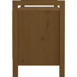 vidaXL Bancos-Banco de recibidor madera maciza de pino marrón miel 80x40x60cm