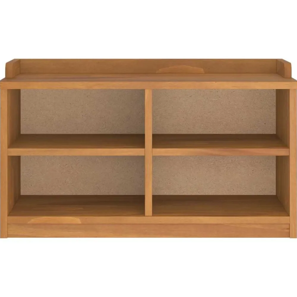 vidaXL Banco de recibidor SANDNES madera maciza de pino 87x40x50 cm Acabado de acacia Hot