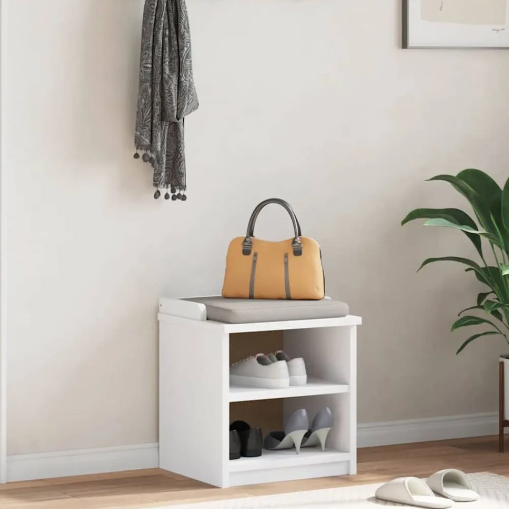 vidaXL Bancos-Banco de recibidor SANDNES madera maciza pino 45x40x50cm