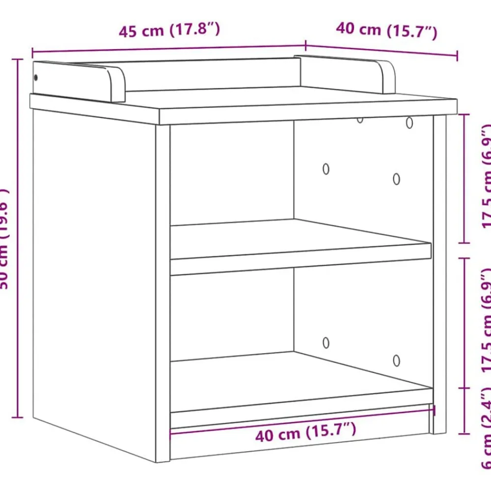 vidaXL Bancos-Banco de recibidor SANDNES madera maciza pino 45x40x50cm
