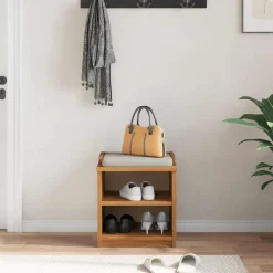 vidaXL Bancos-Banco de recibidor SANDNES madera maciza de pino 45x40x50 cm