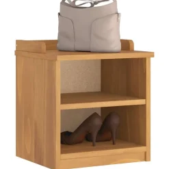 vidaXL Bancos-Banco de recibidor SANDNES madera maciza de pino 45x40x50 cm