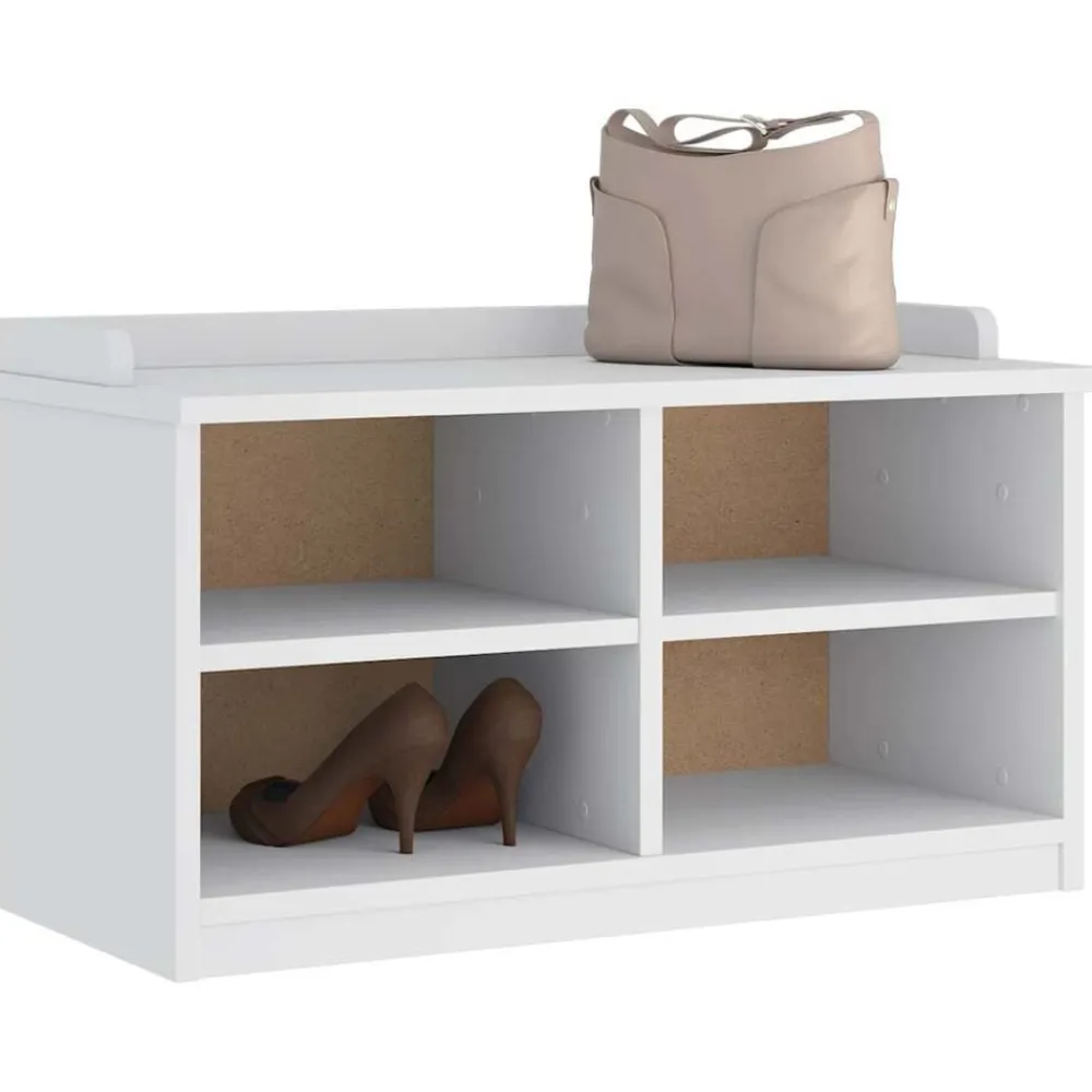 vidaXL Bancos-Banco de recibidor SANDNES madera maciza pino 87x40x50cm