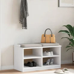 vidaXL Bancos-Banco de recibidor SANDNES madera maciza pino 87x40x50cm
