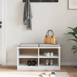 vidaXL Bancos-Banco de recibidor SANDNES madera maciza pino 87x40x50cm