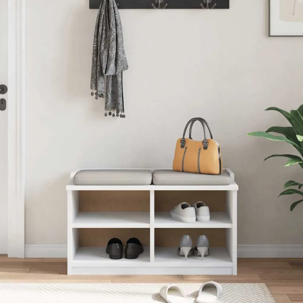 vidaXL Bancos-Banco de recibidor SANDNES madera maciza pino 87x40x50cm