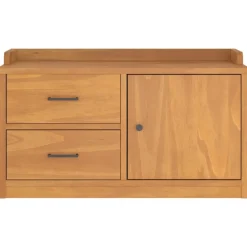 vidaXL Bancos-Banco de recibidor SANDNES madera maciza de pino 87x40x50 cm