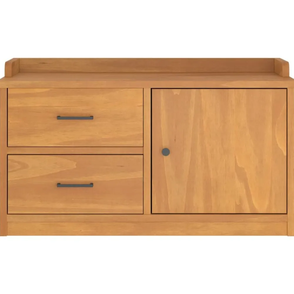 vidaXL Bancos-Banco de recibidor SANDNES madera maciza de pino 87x40x50 cm