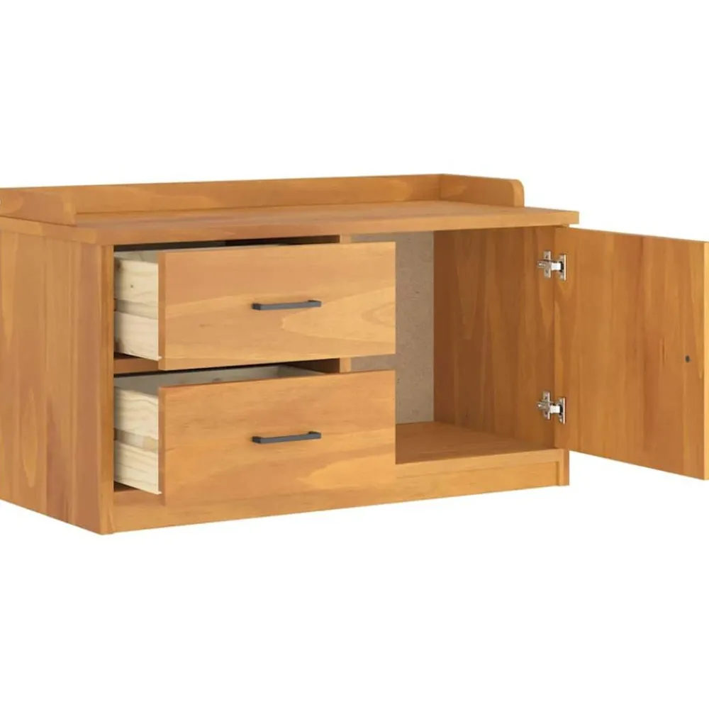 vidaXL Bancos-Banco de recibidor SANDNES madera maciza de pino 87x40x50 cm