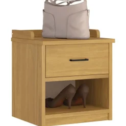 vidaXL Bancos-Banco de recibidor SANDNES madera maciza de pino 45x40x50 cm